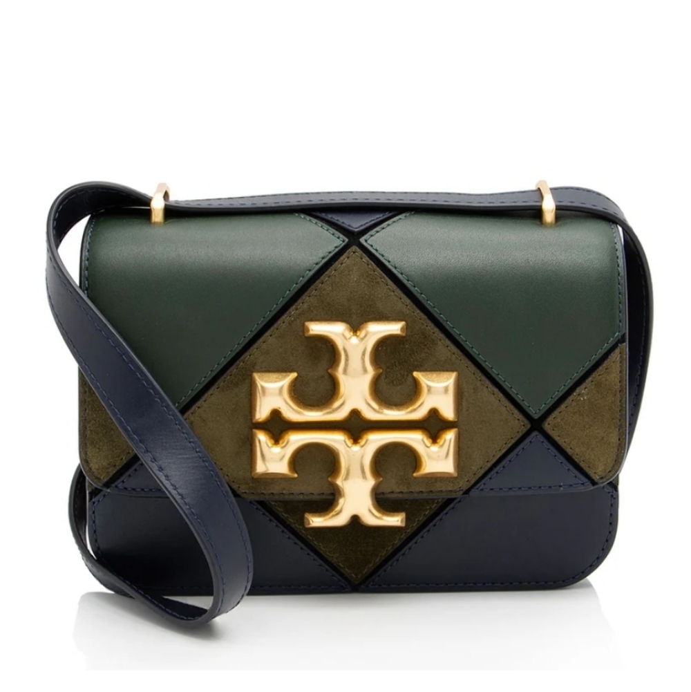 Tory Burch Eleanor Suede Leather Shoulder Crossbody Bag Retail $698 NWOT